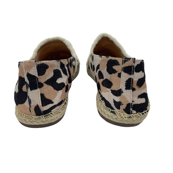 Schutz Ohanna Leopard Print Canvas Espadrilles Slip On Neutal Size 10 - Picture 9 of 13
